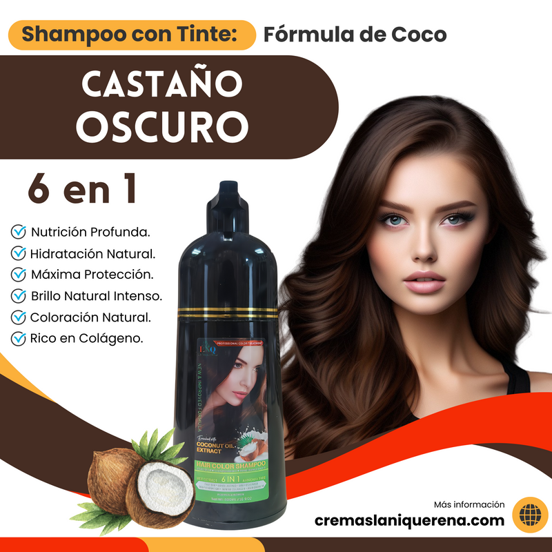 Shampoo con tinte de aceite de coco