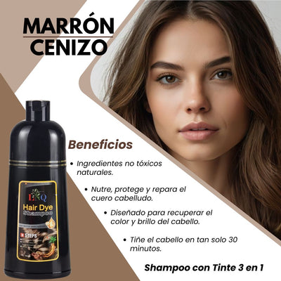 Shampoo con tinte Marrón Cenizo
