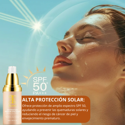 Base de Maquillaje 4 en 1 Ajustable Ikzee – SPF50, Hidratante y Anti-Aging