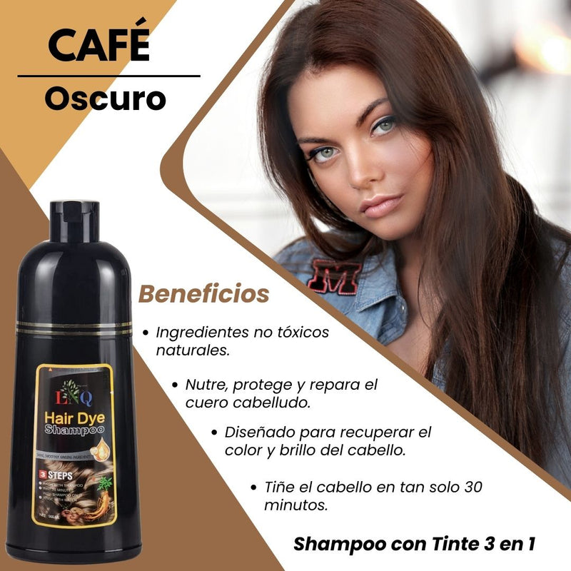 shampoo con tinte natural café oscuro 