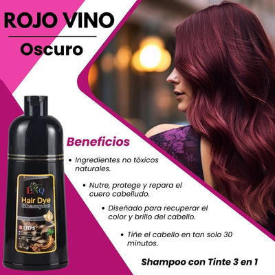 shampoo con tinte rojo vino oscuro 
