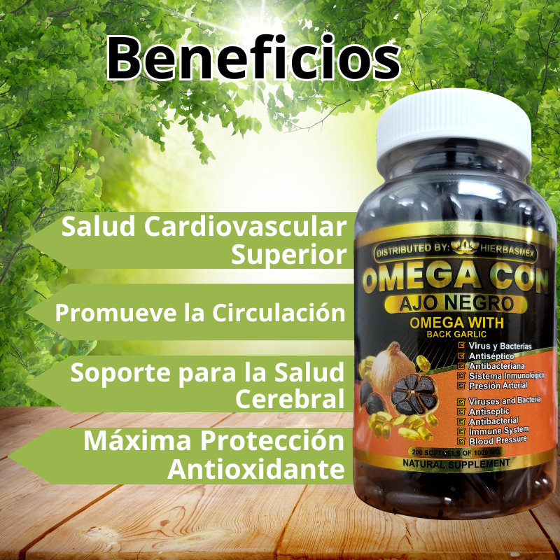 Ajo Negro con Omega 3 – Doble Acción Cardiovascular