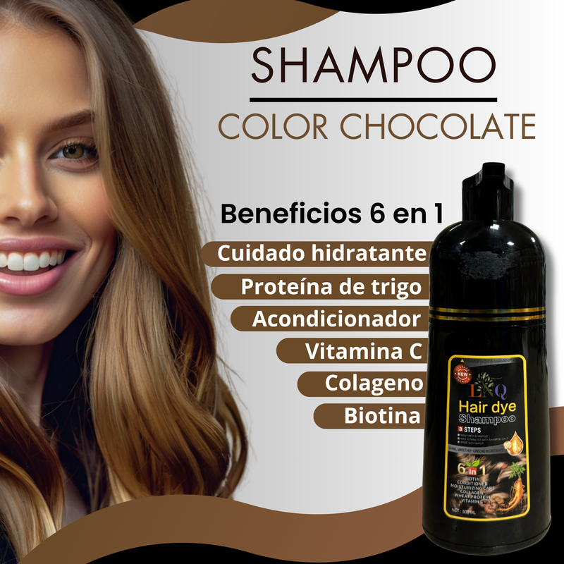shampoo con tinte natural 6 en 1