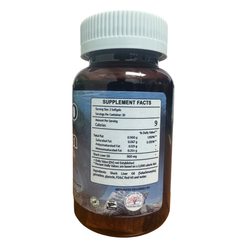 aceite puro de hígado de tiburón