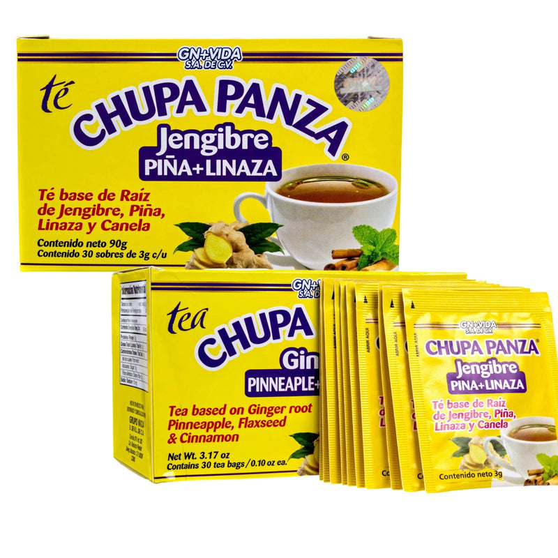  Té CHUPA Panza Té a base de raíz de jengibre, piña, linaza