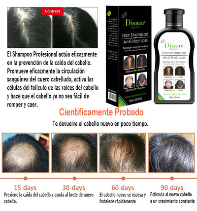 shampoo anticaída y para el crecimiento del cabello disaar 