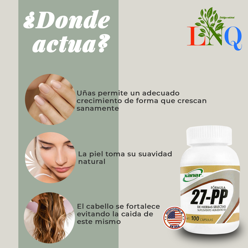 27 pp suplemento natural para el cuidado del cabello la piel y las uñas de xanar