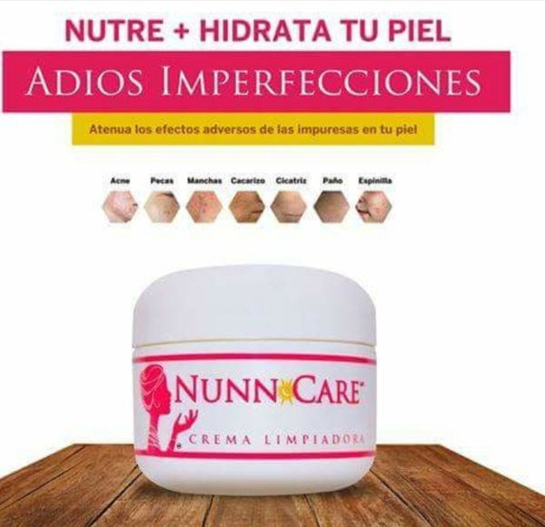 crema hidratante anti manchas acne nunn care