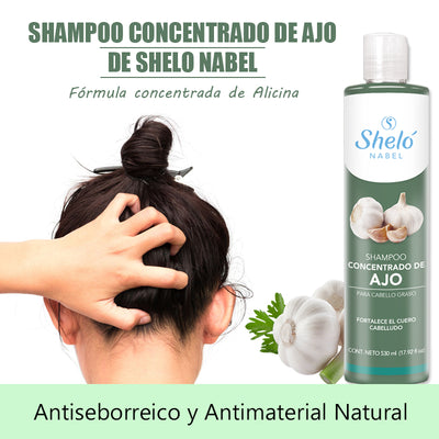 shampoo antibacterial de ajo de shelo 